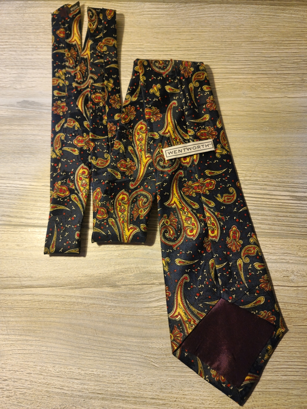 Black Paisley Silk Tie - Men's Classic Formal Accessory